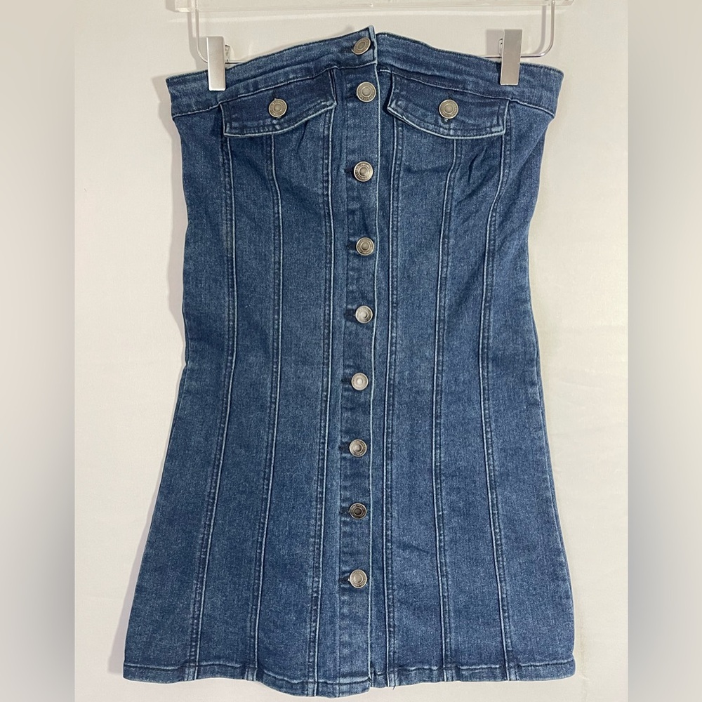 Denim Corset Y2K‎ Dress Tunic Top S
